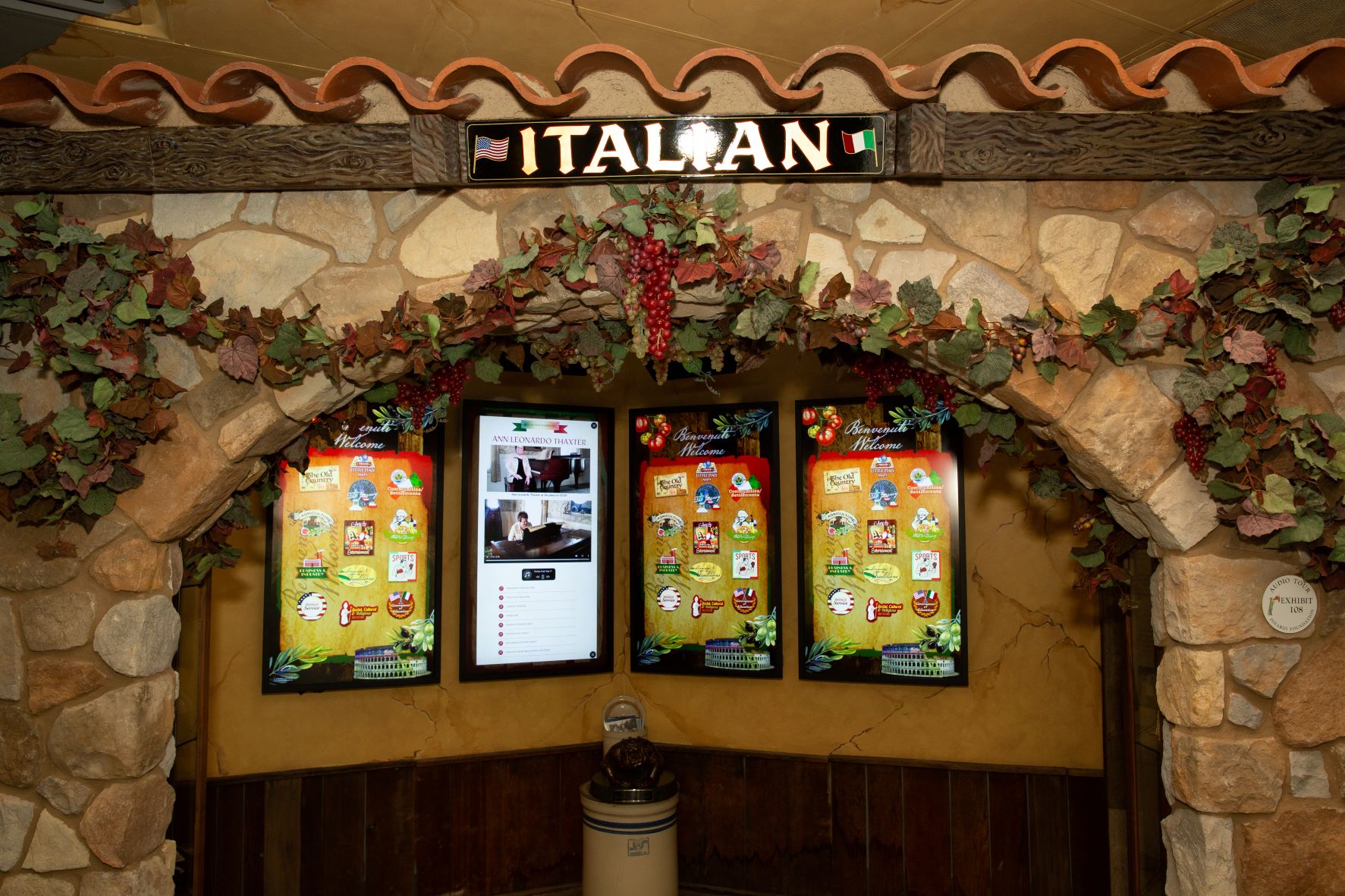 Interactive Italian Exhibit in the Cultural Community Center on first floor of Fresno County Historical Museum