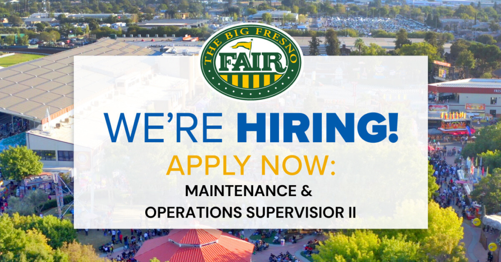 we're hiring! apply now: maintenance & operations supervisor II