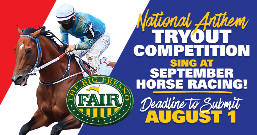 National Anthem Tryout Competition Sing National Anthem at September Horse Racing Deadline to Submit August 1