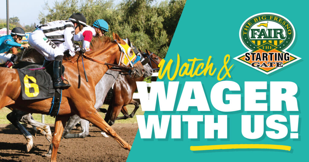 Big Fresno Fair The Starting Gate Watch & Wager With Us; Horse and jockey racing