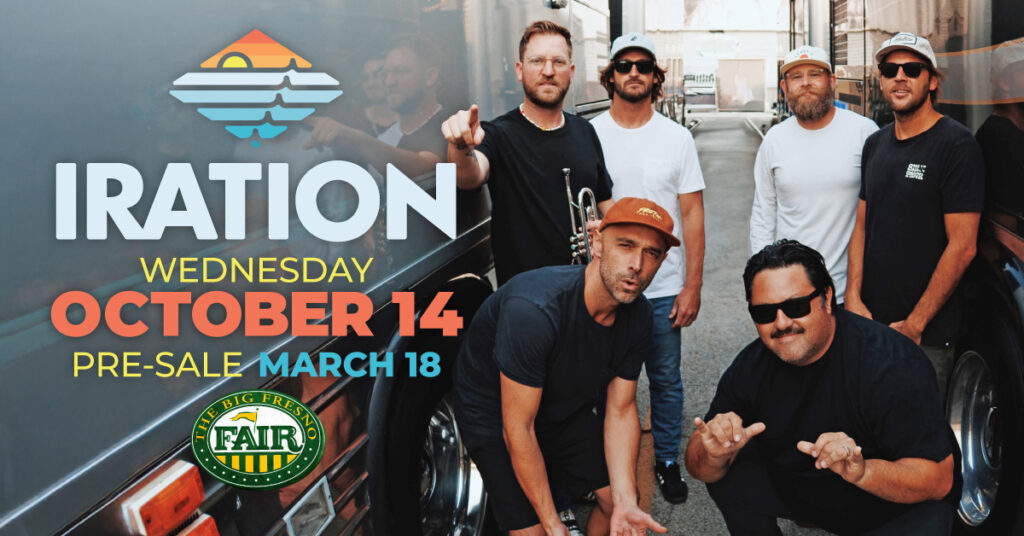 Iration | Wed, Oct 14 | Pre-sale March 18 | The Big Fresno Fair Logo
